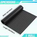 Breling 16 in x 10 ft Rubber Diamond Plate Rolls Garage Floor Mat for Under Car, Heavy Duty Flooring Rug for Trailers Garage, PVC Water/Stain Outside Resistant Parking Rv Tool