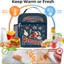 Clastyle Hero Insulated Kids Lunch Bag Large Thermal Cooler Bag for Boy Picnic School Lunch Box Tote,Blue Rugby