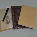 Eaasty Genuine Refillable Leather Notebook Set A5 Travel Diary Journal with Pen Holder Card Slots 3 Refills PVC Pocket Gift for Travel Work Creative Writing Organizer(Reddish Brown)