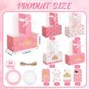 ReliThick 24 Set 2026 Graduation Decorations 2 Cup Disposable Drink Carrier with Card Ribbon Coffee Cup Holder Graduation Gifts for College High School Graduates Party(Pink)
