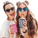 3 Pack Reusable Sleeve for Iced Coffee Cup, Coffee Neoprene Sleeve for Iced&Hot Drinks, Coffee Sleeve Compatible with Starbucks, Dunkin Coffee Cup. (Cowgirl)