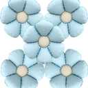 PLAP Flowers Birthday Party Balloons Daisies Happy Birthday Party Decorations (Blue)