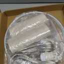 PATIKIL Plug in Pendant Light, 2 Pack 15Ft Rope Cord Hanging Lamp Fixture with ON/Off Switch, Linen Fabric Shade E26/E27 Bulb Socket for Bedroom Kitchen Living Room, Light Linen