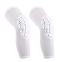Basketball knee pads, compression leg covers for teenagers and adults, wrestling knee pads, football volleyball, pickleball, weightlifting knee pads (1 pair) (White, XX-Large)