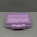 Cute Hair Accessories Organizer 3-Layers Kids Jewelry Storage Box Plastic Hair Accessories holder for Girls (Purple, 10.8 x 5.7 x 5.9 Inch)