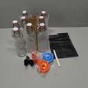 8-Pack 8.5oz Flip Top Glass Bottles, Swing Top Beer Brewing Bottle for Fermentation, Kombucha, Kefir, Vanilla Extract, Coquito, Juice, Soda, Tea - Airtight Stopper Cap Lid, Bonus 2 Bottle Pourers