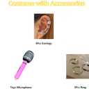 12Pcs Women Pop Singer Costume Halloween Cosplay Outfits with Accessories for Adults (Large)