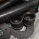 MUZIK 4 Pack Industrial Pipe Table Leg Set, Iron Base Legs for Coffee & End Tables, Desks, Nightstand - Custom Vintage Tables and Furniture Decorations (26  1 inch)