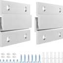 French Cleat Picture Hanger, Aluminum Z Hanger Interlocking Wall Mounting Bracket Hardware Kit Z Clips for Hanging Wall Painting, Mirrors, Panels, Artwork, Cabinet, Whiteboard (2inch-6Pairs)