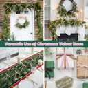 2 x RICHMYC 24Pcs Velvet Bows for Christmas Tree 5x7in, Pink Christmas Derorations Xmas Ornaments Vintage Ribbon Bows for Gift Wrapping Wreath Candy Bags DIY Crafts Holiday Decor,