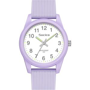 SOCICO Kids Analog Watch for Boys Girls, Easy to Read Learning Time Watch, 50M Waterproof, Soft Band Wristwatch for Ages 4-12, Great Gift for Children (Purple)