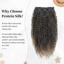 Curly Clip in Hair Extensions for Black Women 6PCS Protein Silk Kinky Curl Hair Extensions, Soft Natural Look, Lightweight, Tangle-Free, Long-Lasting, Easy to Install, Budget-Friendly