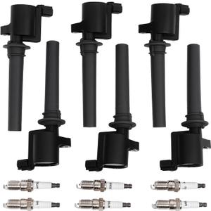UF406 Set of 6 Ignition Coils Iridium Spark Plugs Fit for 2001-2011 Mazda6 Tribute Escape Taurus Montego Sable MPV 3.0L V6 Replaces DG513, DG500, FD-495, FD-502