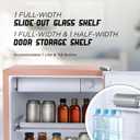 ICEBOX 1.7 Cu. Ft. Compact Refrigerator, ENERGY STAR Certified Small Refrigerator, Single Door Mini Fridge with Freezer, R600a Refrigerant,IBCR17BLS, Blush Red, Standard