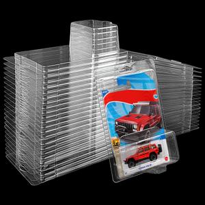 24Pcs Clear Protector Cases Model Car Clamshell Cases Display Case Clear Protective Packs Car Blister Pack Covers Compatible with Hot-Wheels for Storage, 7.5 x 5 x 2 Inch