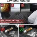 TGBROS Floor Mats for Subaru Outback 2020-2025, All Weather TPE Liners Full Set with Cargo Liner & Back Seat Protector, Non-Slip Black 6PCS