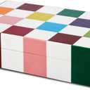 Handicrafts Home Decorative Storage Box 10x6  Remote Organizer Box with Lid, Modern Decorative Keepsake Box, Boho Shelf Dcor, Memory Box for Photos or Letters, Decorative Box for Table Dcor (MEDLEY-JESTER)