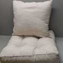 Waterproof Outdoor Chair Cushions Set of 2, Patio Cushions for Outdoor Furniture Water-Resistant & Fade-Resistant, Deep Seat & Back Cushion for Chair Sofa, 22x22 Inch (Cream)