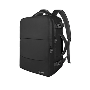 Taygeer Travel Laptop Backpack for Men Women, Airplane Approved Travel Backpack Suitcase with Usb Charging Port, Lightweight College 35l Luggage Bag 15.6inch Laptop Mochila Gifts for Business,Black