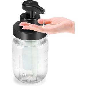 Automatic Soap Dispenser Liquid Bathroom: Rechargeable Touchless Auto Smart Electric Clear Glass Soap Dispenser - Kitchen - Hand Dish Lotion Couple