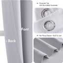 MIULEE Greyish White Blackout Curtains for Bedroom Living Room 84 Inches Long 2 Panels, Thermal Insulated Room Darkening Drapes Grommet Noise Reducing Light Blocking Window Treatments 40x84 Inch