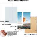 JCJMY 22x30 Picture Frame with 18x24 Mat, Display Photo 18x24 with Mat or 22 x 30 Without Mat, Wall Hanging Large 22 by 30 Poster Frame with Plexiglass, White