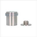 EVI Door Stops | Stainless Steel Door Stopper - Screw Fastening - Transparent Rubber Protector - 0.95 x 1.19 Inch Door Stop