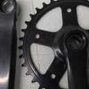 Single Speed Crankset for Mountain Road Bike Fixed Gear Bicycle Folding Bicycle(Square Taper, Black, Sprocket)