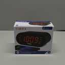 Timex Alarm Clock for Bedroom with FM Radio and 10 Station Presets, Clock Radio with Dual Alarms, USB Charger, Large Display, Sleep Timer, and Snooze Black