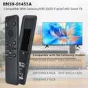 Original Voice Remote Control - BN59-01455A Solar Charging Remote Control for Samsung NEO QLED Crystal UHD Smart TV. Support Voice Command