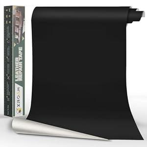 Leather Repair Tape, 23.6x79 inch Leather Patches for Furniture, Self Adhesive Leather Repair Patch for Sofas, Couches, Leather Covers, Seats, Chairs, Vinyl Repair Tape Black-Fine Grain