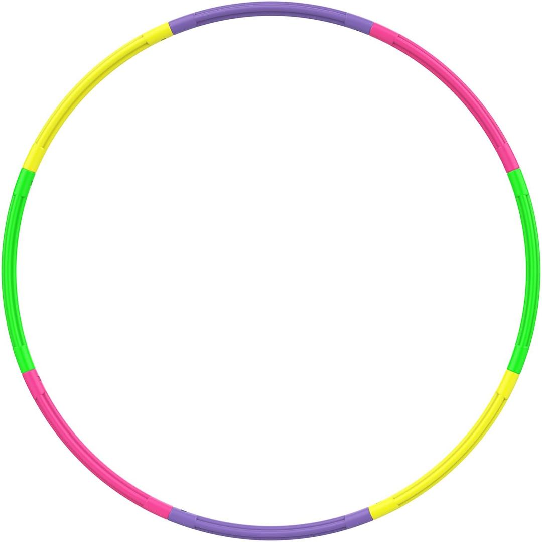 32 Inch Kids Exercise Hoop,8-Piece Detachable Adjustable Weight Fitness Toy for Children, Gymnastics, Dog Agility Training - Colorful Hoops for Party Games, Christmas Wreath Decor