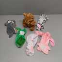 5 Pcs Bear Clothes with 1 Pcs Bear, Stuffed Animal Clothes Fit 6-8 Inches Plush Toy Doll Small Outfit Stuffed Animal Accessories Cute Hoodie DIY Toy
