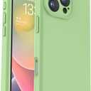 Vooii Compatible with iPhone 16 Pro Case, Liquid Silicone Upgrade [Camera Protection] [Soft Anti-Scratch Microfiber Lining] Shockproof Phone Case for iPhone 16 Pro 6.3 inch - Matcha