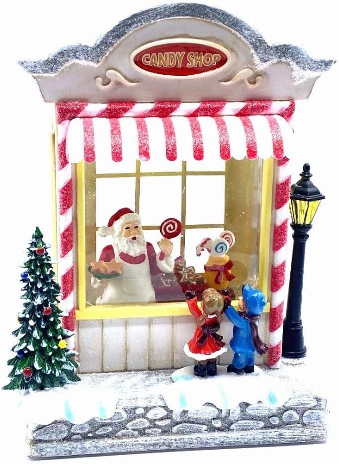 Christmas Snow Glitter Santa in Candy Shop with Kids