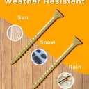 #10 x 3-1/2 Inch Deck Screws - Set of 25 Tan Coated Carbon Steel Exterior Wood Screws with Star Drive for Decks, Fences, & Other Outdoor Projects | Rust-Resistant & Anti-Corrosion Screws by IMSCREWS