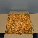 2 LB Crinkle Cut Paper Shred Filler for Gift Wrapping Baskets Filling Box Birthdays Christmas Thanksgiving Easter Weddings Valentines Mother's Day Anniversaries (Light orange and Gold)