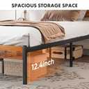 Sweetcrispy Full Size Bed Frame with Headboard, 800LBS Metal Support,12.4IN