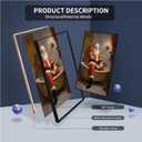 Santa Claus wall decor, fun bathroom poster print, Santa Claus in the bathtub art painting, winter holiday Christmas decoration, Victorian style vintage wall art poster for bathroom and bedroom (8x12in BlackMetalFrames)