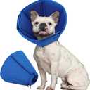 Dog Cone Collar - Soft Elizabethan Collar for Dogs After Surgery, Comfy Cone for Dogs to Stop Licking, Adjustable Dog Cone Alternative for Wound Healing (Navy M)