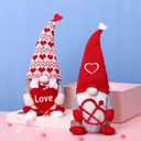 2Pcs Valentine's Day Gnomes Plush Decorations, Mothers Day Valentines Day Love Gnome Heart, Valentine's Gnome Decor Gifts for Indoor Home Table Decor
