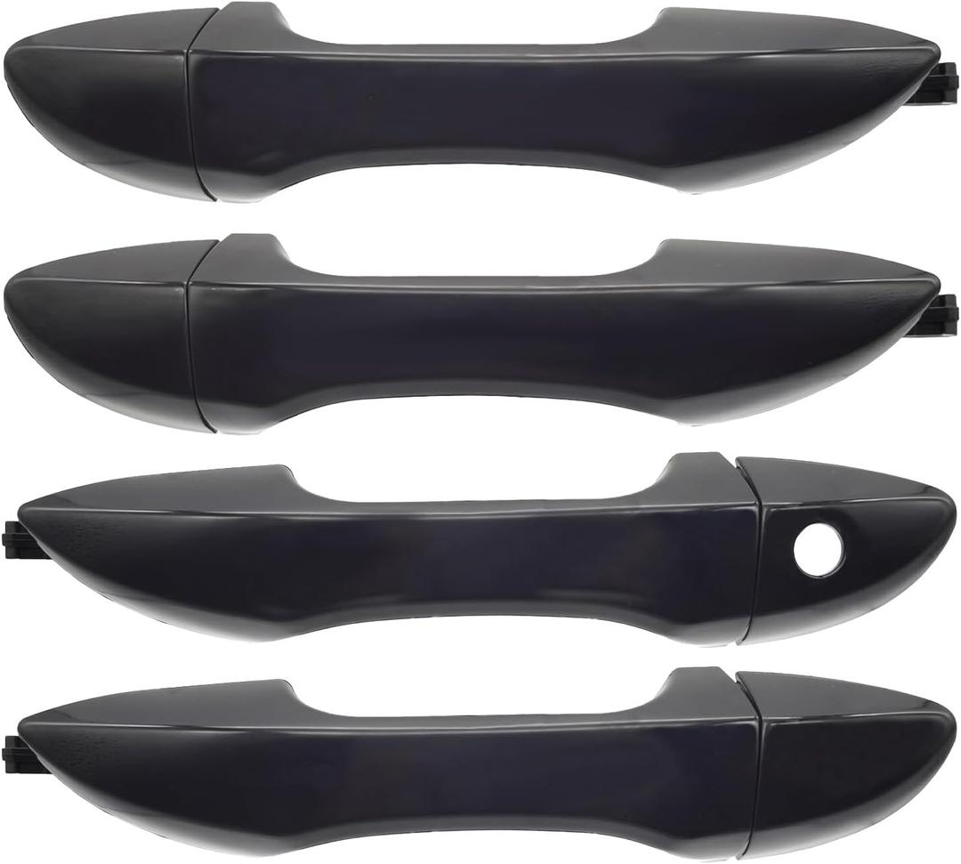 Set of 4 Exterior Door Handles for Toyota Corolla 2014-2019, Front and Rear Left Driver & Right Passenger Side Replaces 6921102230C0, 6921202080C0 - Without Smart Key