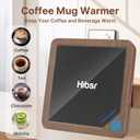 Smart Coffee Mug Warmer Imitation Wood Grain Candle Warmer Plate Safely Releases Scents Without a Flame Used as Candle Jar Warmer, Mug Warmer Cup Warmer Tea Warmer Desk Home Office