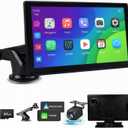 Carplay Screen for Car 9 Inch Wireless Car Play Portable Android Auto IPS Touch Screen with 4K Dash Cam 1080p Backup Camera