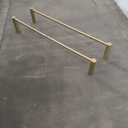 Towel Bar Brushed Gold 32-Inch Bath Towel Rack Holders Single Rail for Bathroom Wall Mounted Stainless Steel Bathroom Accessories, B4007BG-L32 (2 Pack)