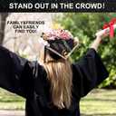 JarThenaAMCS 30Pcs Black Glitter Cardstock DIY Graduation Cap Decoration Kits Construction Paper for Grad Caps with Glue Points for Congrats Grad Party Favors Supplies