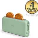 bella 2 Slice Slim Toaster, Fits-anywhere Kitchenware, 6 Setting Shade Control with Reheat & Cancel Buttons, Fits Sourdough, 10 Long Slot, Anti Jam & Auto Shutoff, 900 Watt, Seaglass