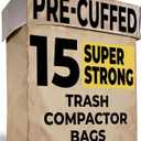 Trash Compactor Bags for Kitchen - 15 PACK - Pre-Cuffed, Super Strong & Heavy Duty Kitchen Trash Bags with Leak Proof Plastic Liner, Fits GE Model Compactors with Rectangular Containers, 
Unit Count	15 Count
Number of Items	15
Item Weight	1.94 kg