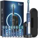 Rtauys Sonic Electric Toothbrush for Adults - Rechargeable, 41,000 Vibrations per Minute, Teeth Whitening, 8 Brush Heads, 24 Months of Usage, Blue