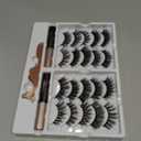 Magnetic Eyelashes with Eyeliner Kit- 10 Pairs Premium 3D Natural Look Reusable Eyelashes with Tweezers Applicator, Strong Magnetic Eyeliner and Lashes Set by DEJAVIA, No Glue Needed